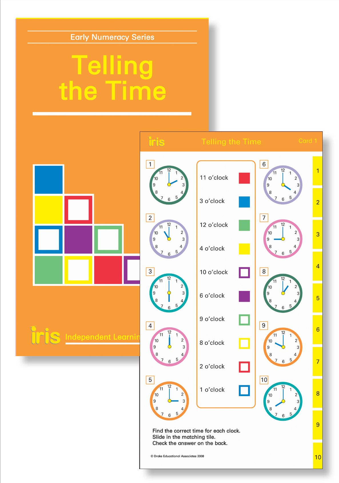 Iris Study Cards: Early Numeracy Year 2 - Telling the Time